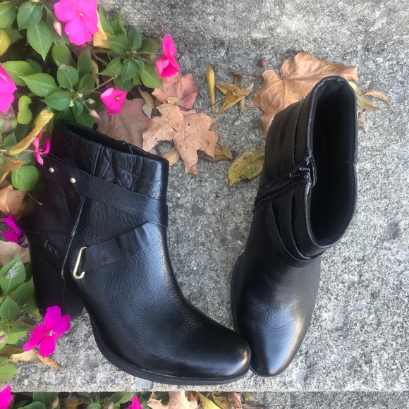NEW NWT b.o.c Born Concept Leather Ankle Boots. Black. 7M - Picture 1 of 7